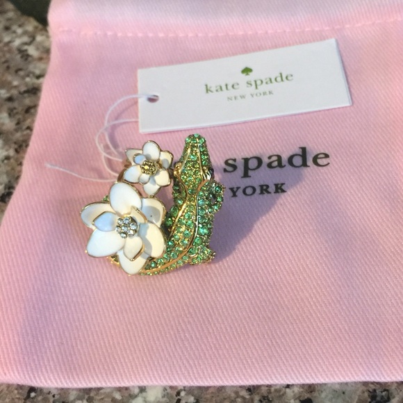 NWT Kate Spade Swamped Pave Alligator Ring Size 7 - Picture 2 of 11